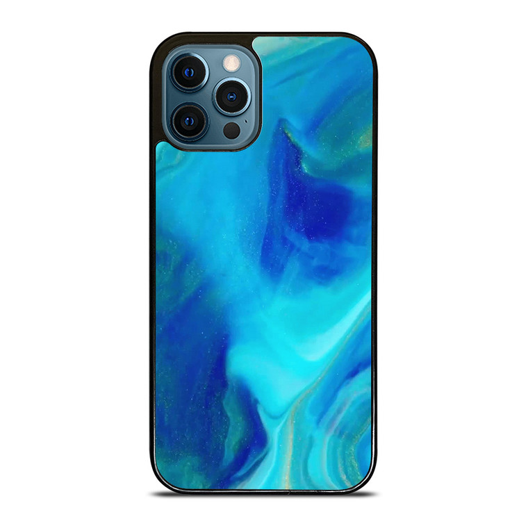 BLUE LIQUID TEXTURE iPhone 12 Pro Max Case Cover