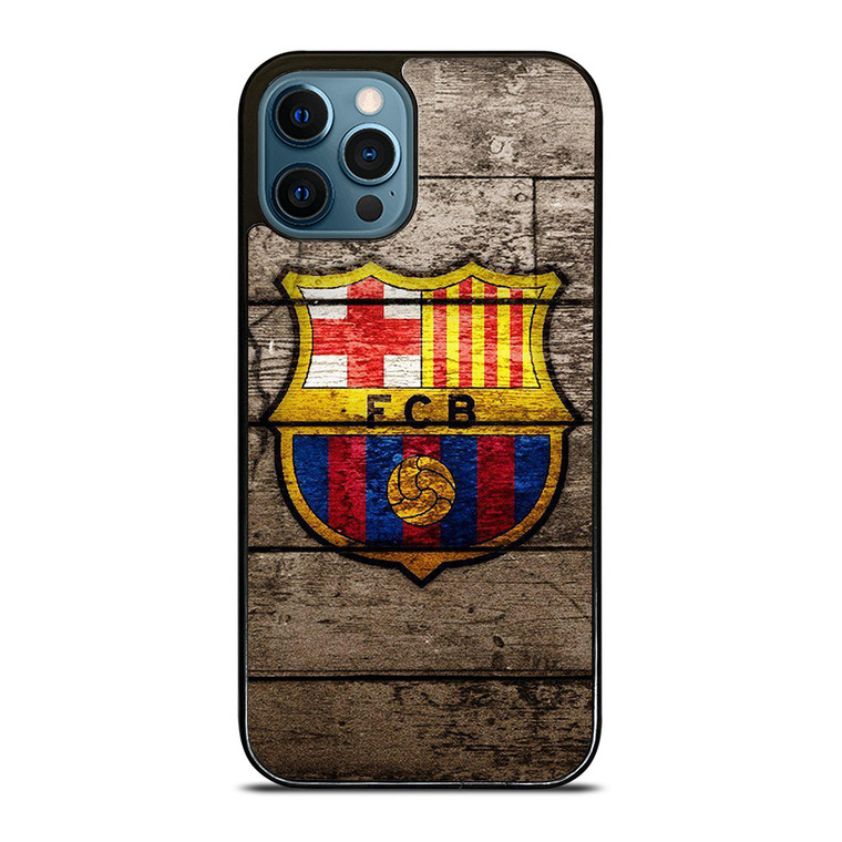 FC BARCELONA WOOD LOGO iPhone 12 Pro Max Case Cover