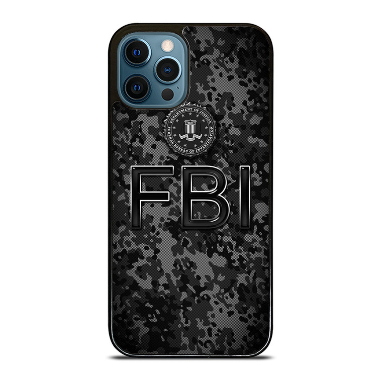 FEDERAL BUREAU OF INVESTIGATION FBI BLACK CAMO iPhone 12 Pro Max Case Cover