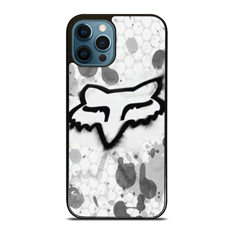 FOX RACING WHITE BRUSHED LOGO iPhone 12 Pro Max Case Cover