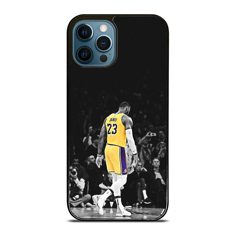 LEBRON JAMES LA LAKERS BLACK WHITE iPhone 12 Pro Max Case Cover