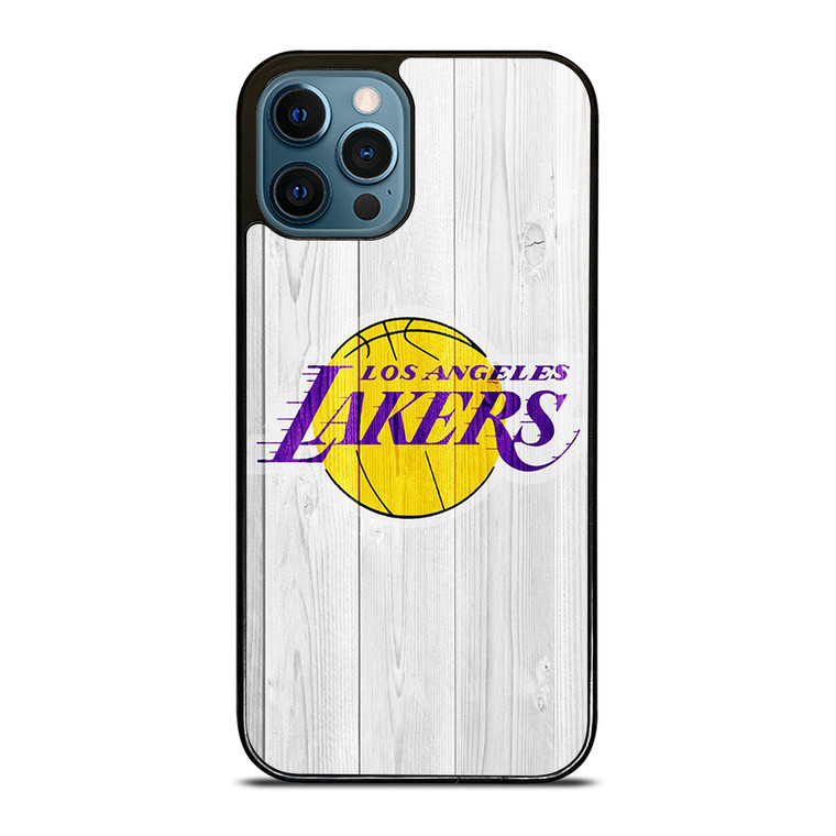 LOS ANGELES LAKERS WHITE WOOD iPhone 12 Pro Max Case Cover