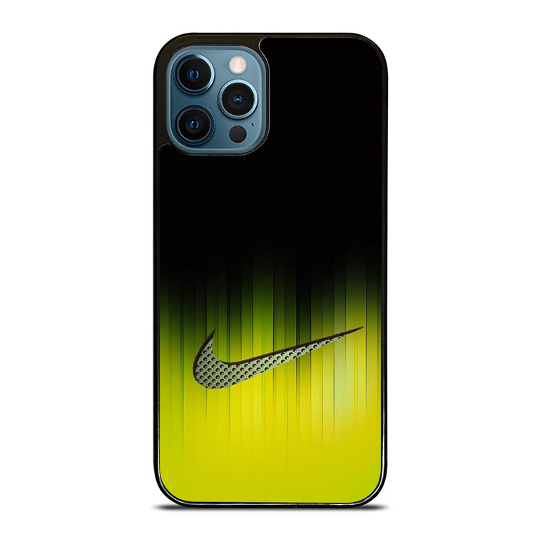 NIKE YELLOW BLACK LOGO iPhone 12 Pro Max Case Cover