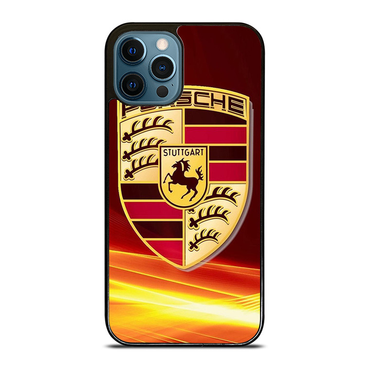 PORSCHE STUTTGART RED EMBLEM iPhone 12 Pro Max Case Cover