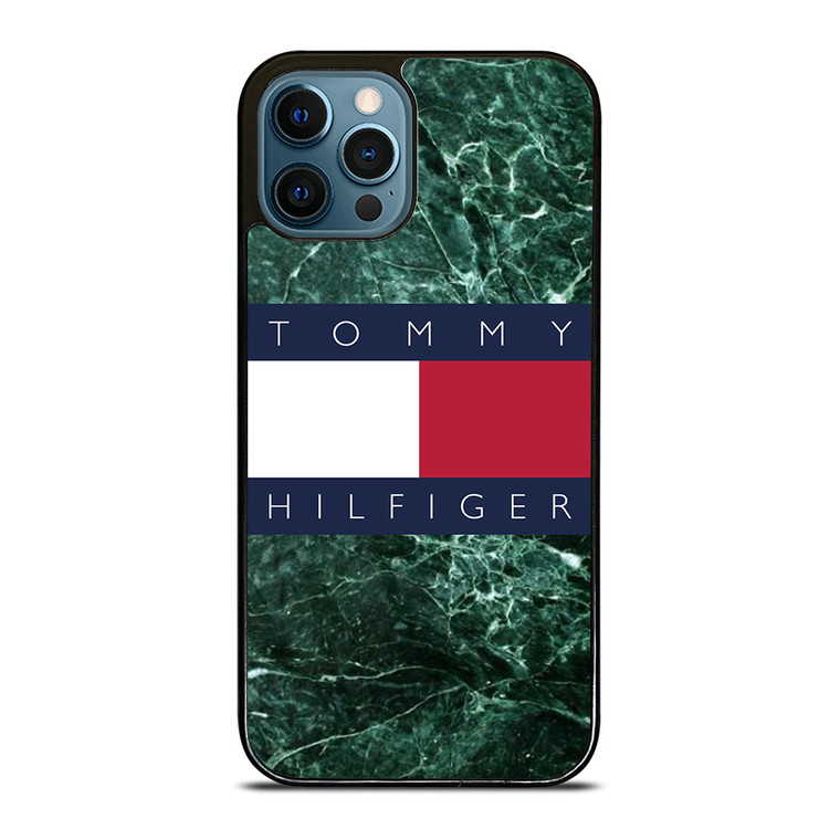 TOMMY HILFIGER GREEN MARBLE iPhone 12 Pro Max Case Cover