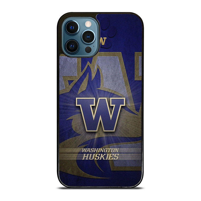 WASHINGTON HUSKIES LOGO METAL iPhone 12 Pro Max Case Cover