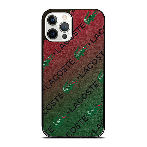 LACOSTE CROCODILE LOGO PATTERN iPhone 12 Pro Case Cover