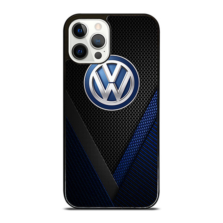 VW VOLKSWAGEN BLUE CARBON EMBLEM iPhone 12 Pro Case Cover