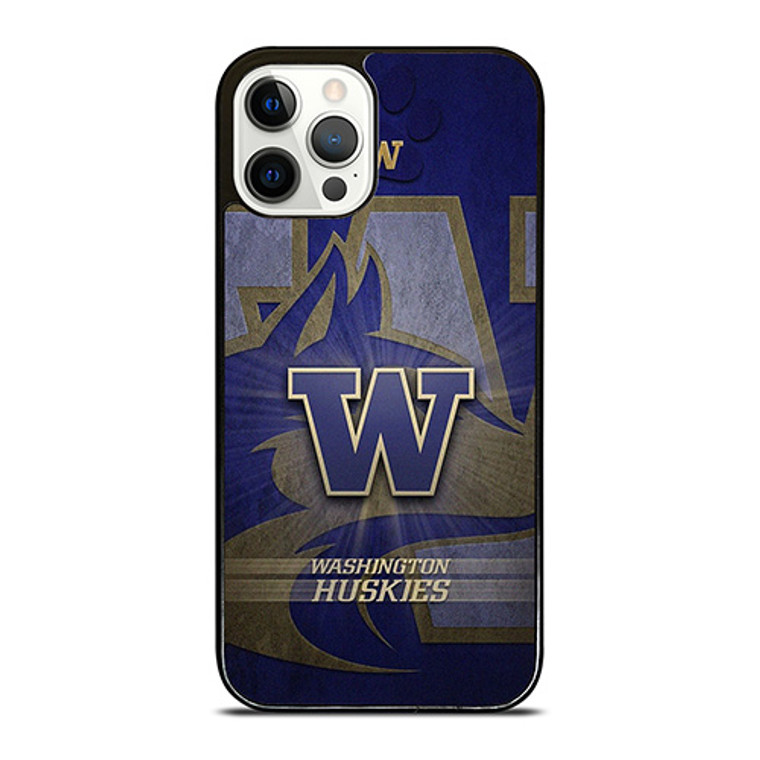 WASHINGTON HUSKIES LOGO METAL iPhone 12 Pro Case Cover