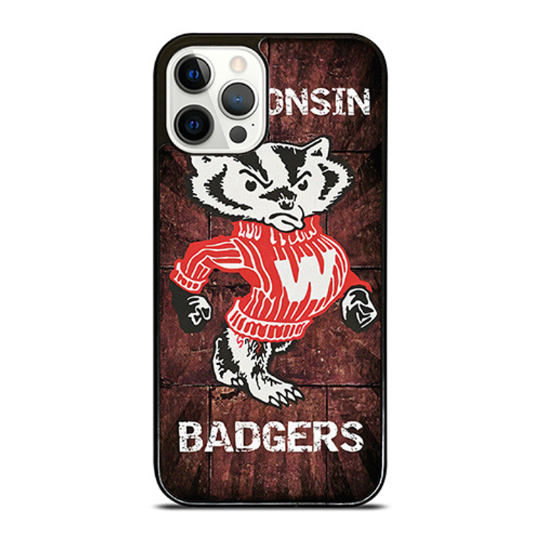 WISCONSIN BADGERS RUSTY SYMBOL iPhone 12 Pro Case Cover