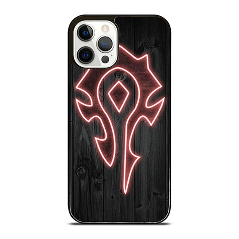WORLD OF WARCRAFT HORDE WOOD LOGO iPhone 12 Pro Case Cover