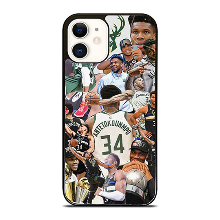 GIANNIS ANTETOKOUNMPO MILWAUKEE BUCKS COLLAGE iPhone 12 Case Cover GIANNIS ANTETOKOUNMPO MILWAUKEE BUCKS COLLAGE iPhone 12 Case Cover