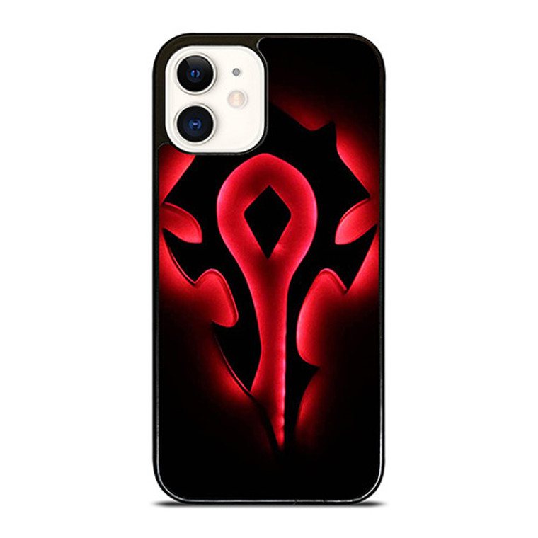 HORDE WORLD OF WARCRAFT BLACK LOGO iPhone 12 Case Cover