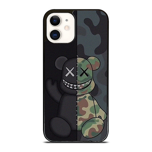 KAWS BLACK CAMO iPhone 12 Case Cover