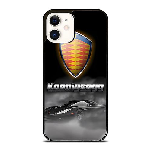 KOENIGSEGG SUPERCAR BLACK EMBLEM iPhone 12 Case Cover