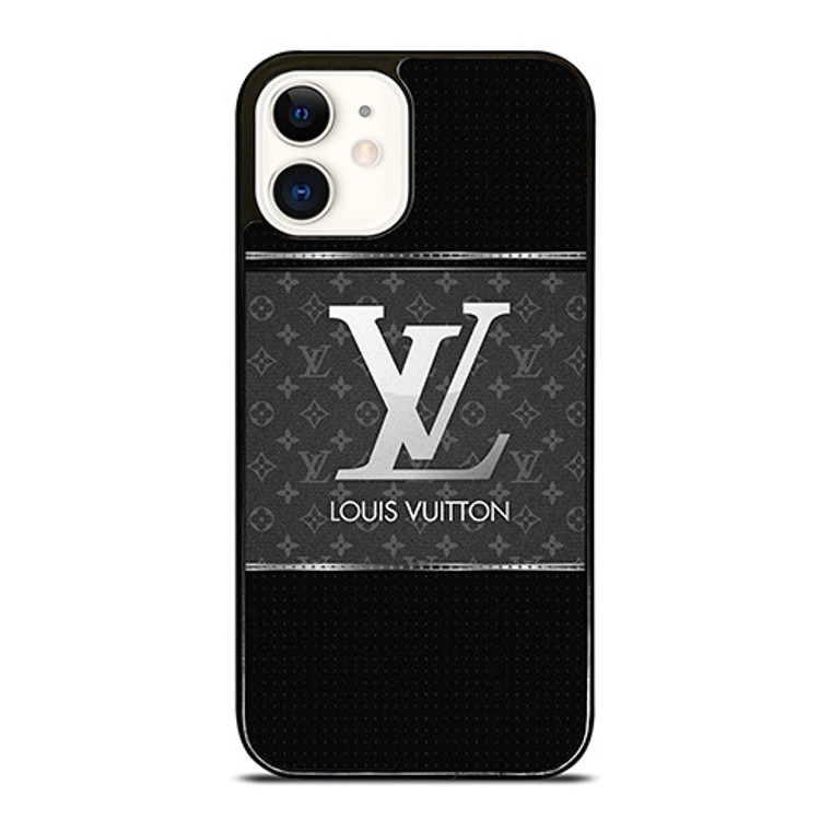 LOUIS VUITTON LV BLACK LOGO iPhone 12 Case Cover