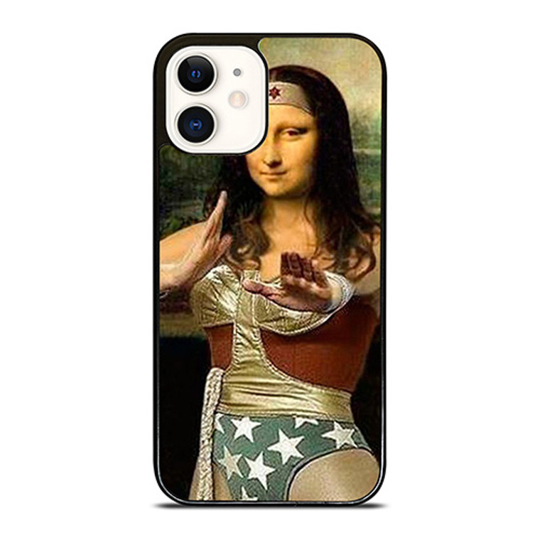 MONA LISA WONDER WOMAN iPhone 12 Case Cover MONA LISA WONDER WOMAN iPhone 12 Case Cover