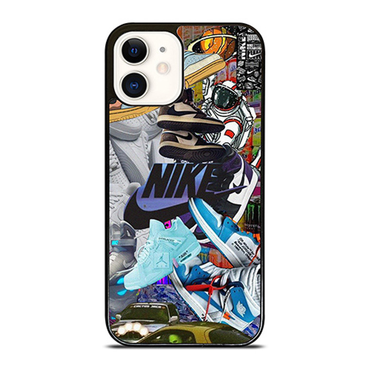 NIKE AIR JORDAN SNEAKERS COLLAGE iPhone 12 Case Cover NIKE AIR JORDAN SNEAKERS COLLAGE iPhone 12 Case Cover