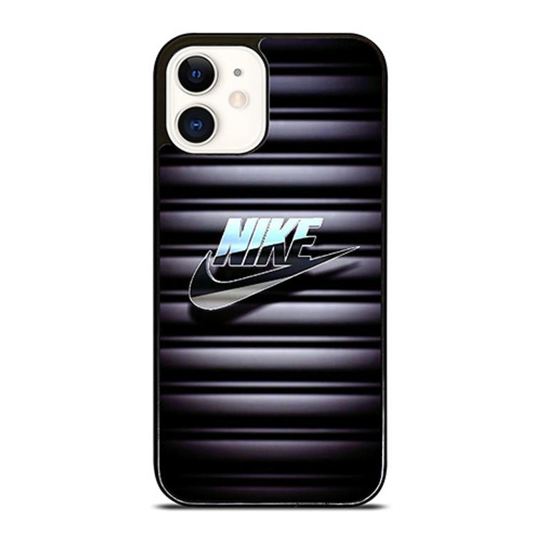 NIKE METAL GLASS LOGO iPhone 12 Case Cover