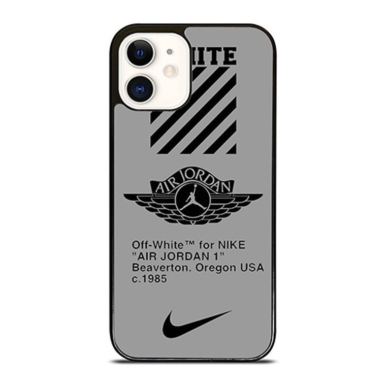 OFF WHITE NIKE AIR JORDAN COLLAGE iPhone 12 Case Cover