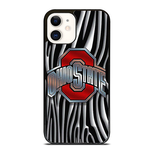 OHIO STATE FOOTBALL METAL ABSTRACT LOGO iPhone 12 Case Cover