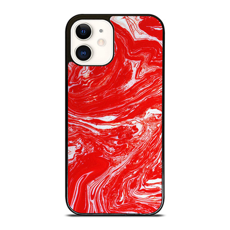 RED LIQUID TEXTURE iPhone 12 Case Cover
