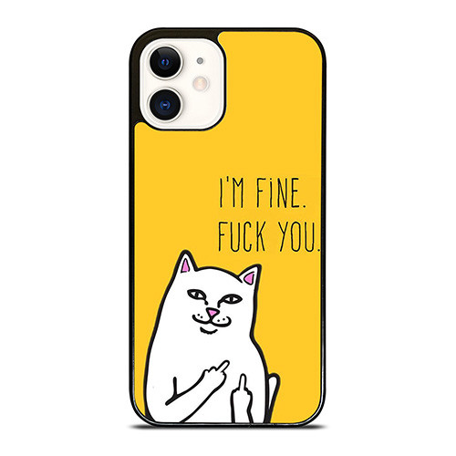 RIPNDIP CAT FUCK YOU iPhone 12 Case Cover