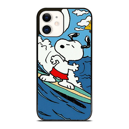 SNOOPY THE PEANUTS SURFING CARTOON iPhone 12 Case Cover