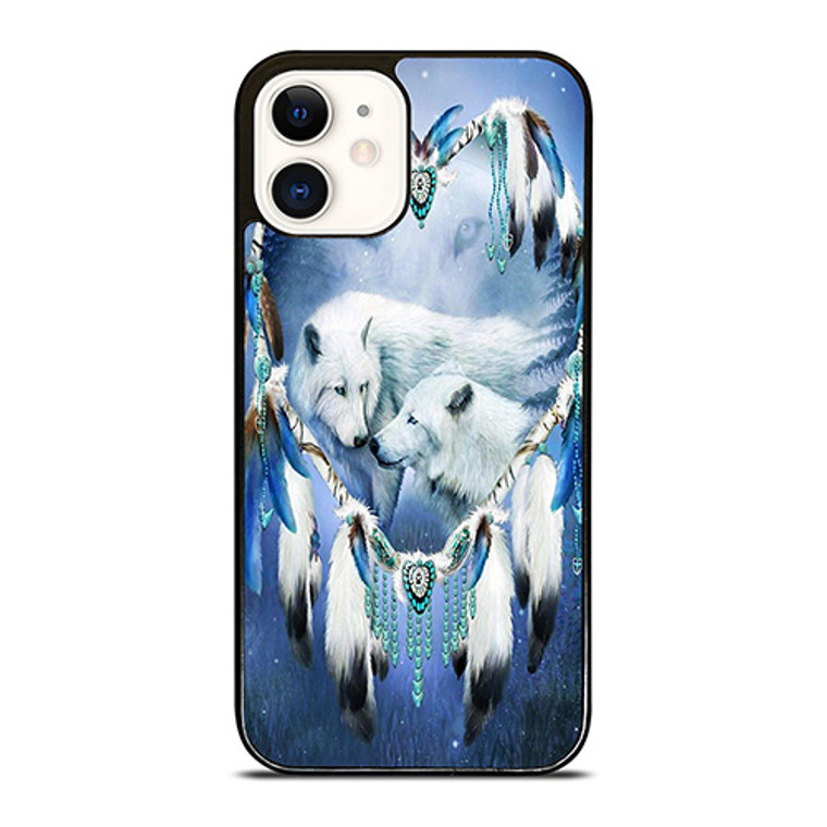 WHITE WOLF DREAMCATCHER iPhone 12 Case Cover