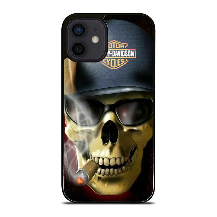 HARLEY DAVIDSON MOTOR SKULL SMOKING iPhone 12 Mini Case Cover
