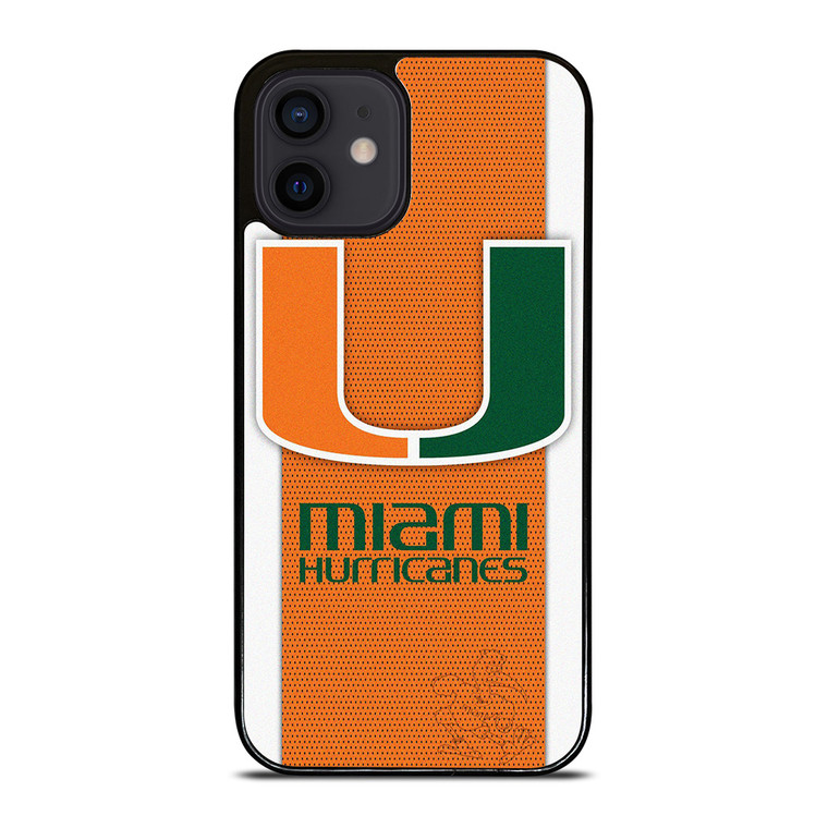 MIAMI HURRICANES SYMBOL CARBON iPhone 12 Mini Case Cover MIAMI HURRICANES SYMBOL CARBON iPhone 12 Mini Case Cover