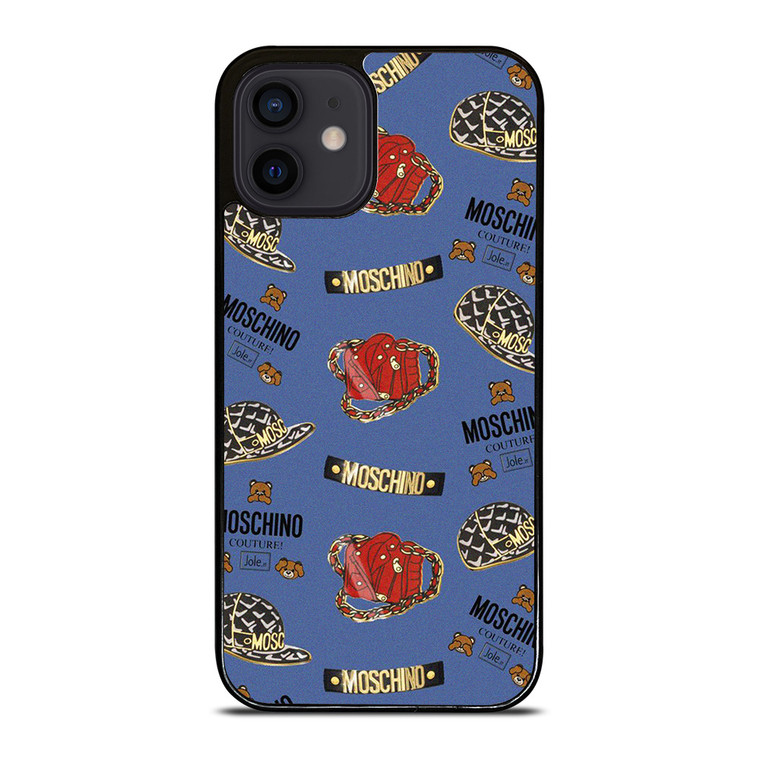 MOSCHINO COUTURE BEAR PATTERN iPhone 12 Mini Case Cover MOSCHINO COUTURE BEAR PATTERN iPhone 12 Mini Case Cover