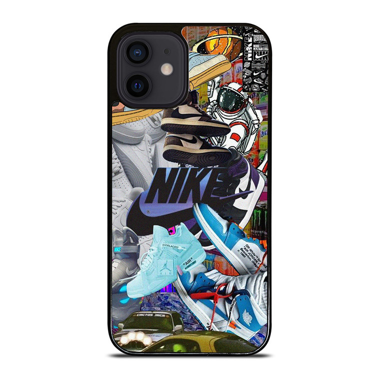 NIKE AIR JORDAN SNEAKERS COLLAGE iPhone 12 Mini Case Cover NIKE AIR JORDAN SNEAKERS COLLAGE iPhone 12 Mini Case Cover