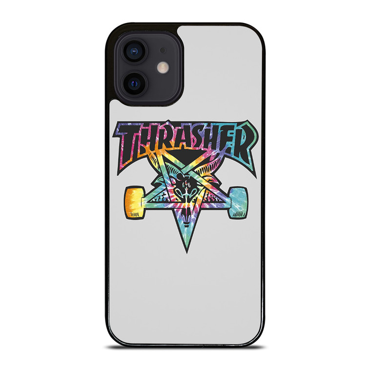 THRASHER SKATEBOARD TIE DYE LOGO iPhone 12 Mini Case Cover