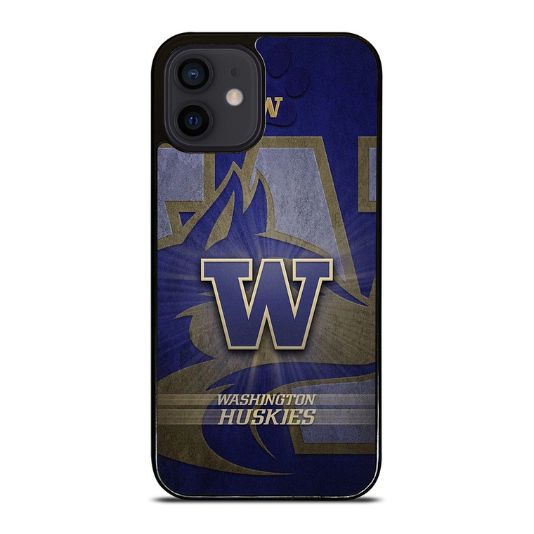 WASHINGTON HUSKIES LOGO METAL iPhone 12 Mini Case Cover WASHINGTON HUSKIES LOGO METAL iPhone 12 Mini Case Cover