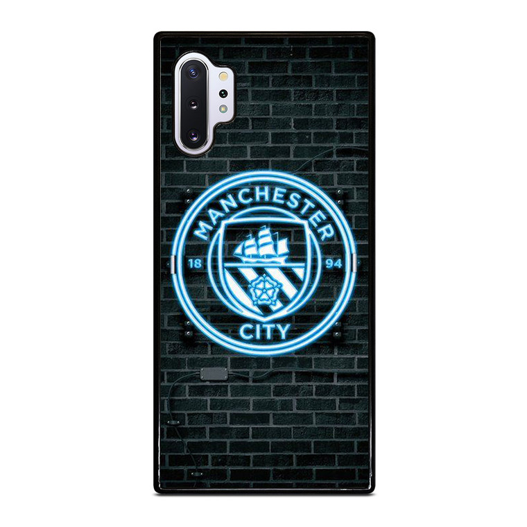 MANCHESTER CITY FC NEON LOGO  Samsung Galaxy Note 10 Plus Case Cover MANCHESTER CITY FC NEON LOGO  Samsung Galaxy Note 10 Plus Case Cover
