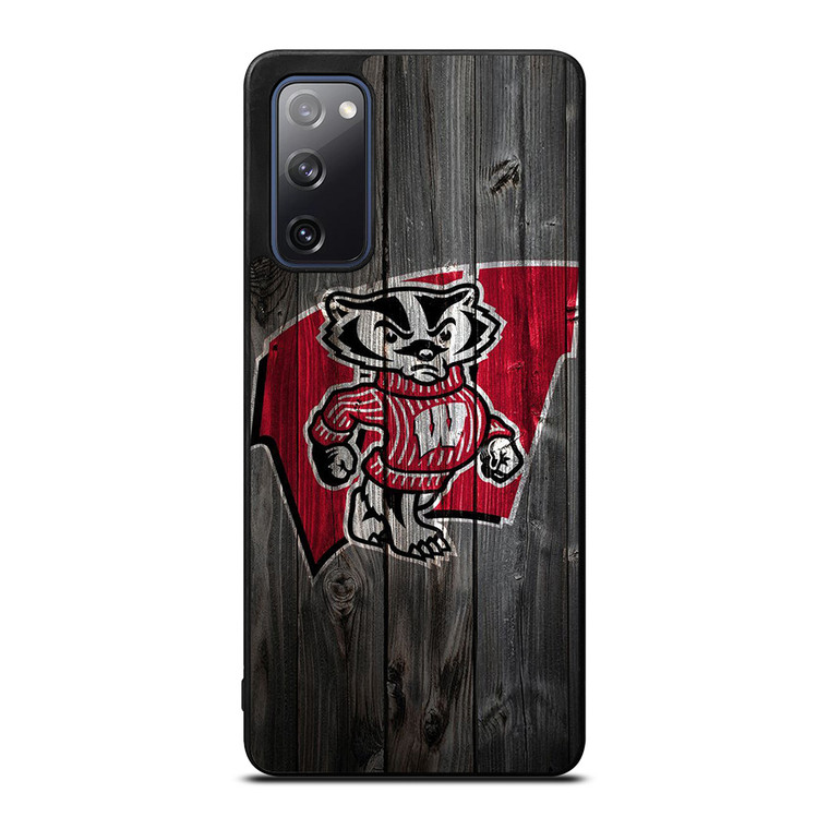 WISCONSIN BADGERS WOOD LOGO Samsung Galaxy S20 FE Case Cover