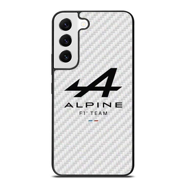 ALPINE F1 TEAM FORMULA ONE WHITE CARBON Samsung Galaxy S22 Case Cover