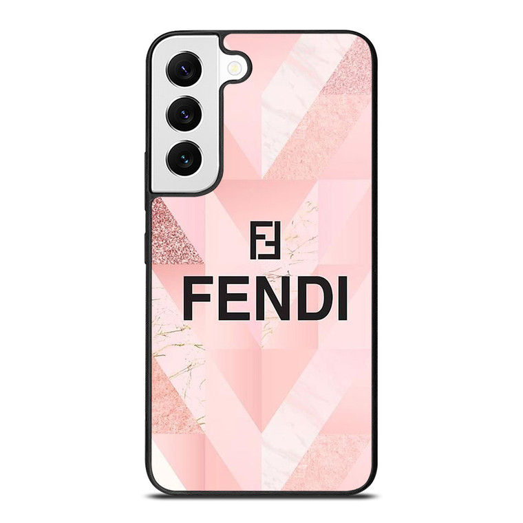 FENDI ROMA PINK TAPESTRY LOGO Samsung Galaxy S22 Case Cover