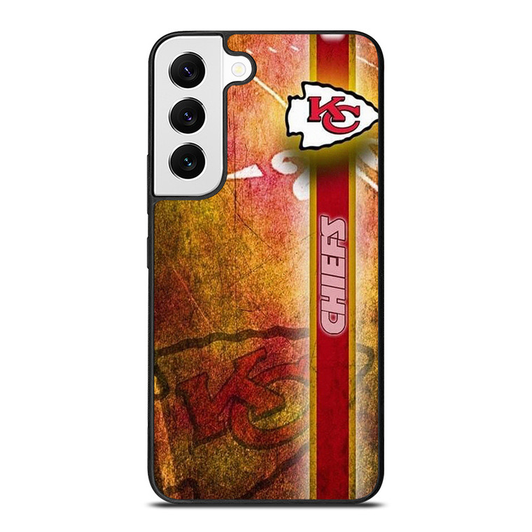 KANSAS CITY CHIEFS NFL GRUNGE LOGO Samsung Galaxy S22 Case Cover