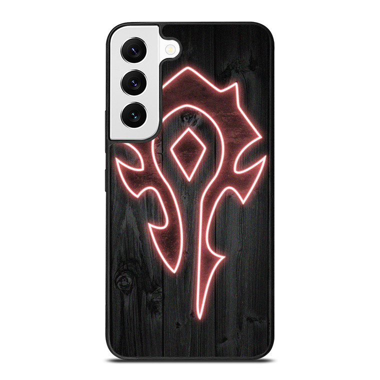 WORLD OF WARCRAFT HORDE WOOD LOGO Samsung Galaxy S22 Case Cover