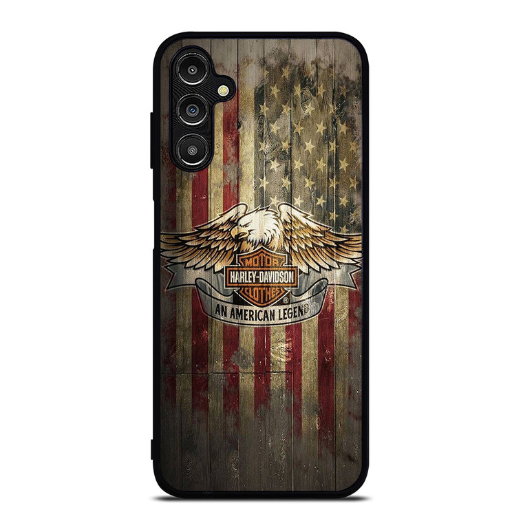 HARLEY DAVIDSON MOTORCYCLES USA WOOD LOGO Samsung Galaxy A14 Case Cover