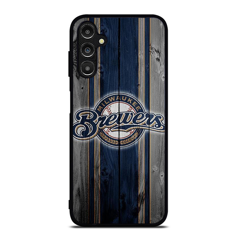 MILWAUKEE BREWERS BASEBALL WOODEN LOGO Samsung Galaxy A14 Case Cover