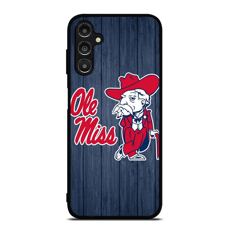 OLE MISS REBELS WOOD ICON Samsung Galaxy A14 Case Cover