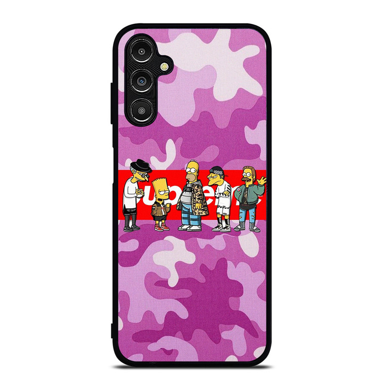 SUPREME THE SIMPSONS CAMO PURPLE Samsung Galaxy A14 Case Cover