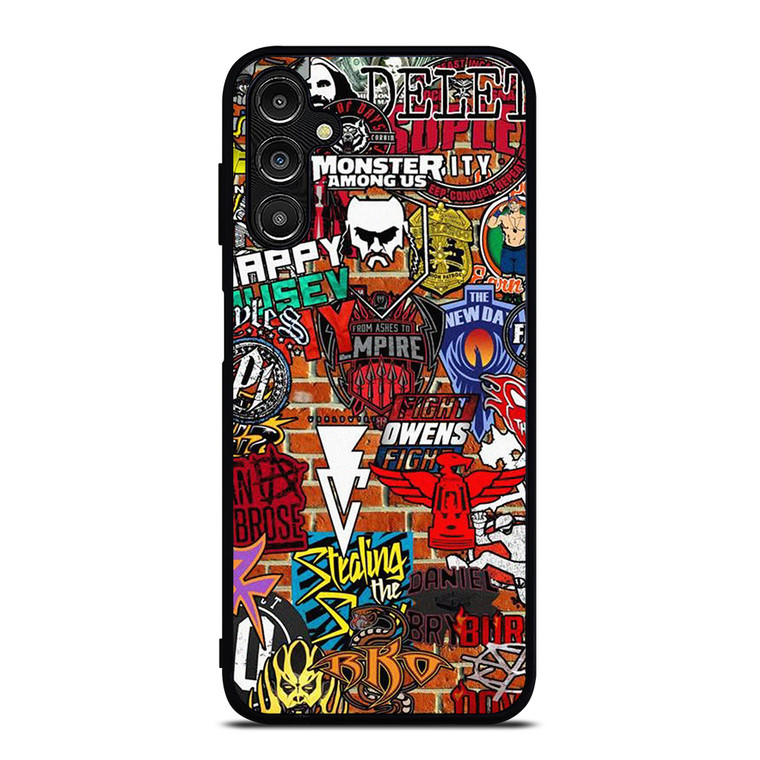 WWE WRESTLING SHIELD SYMBOL COLLAGE Samsung Galaxy A14 Case Cover