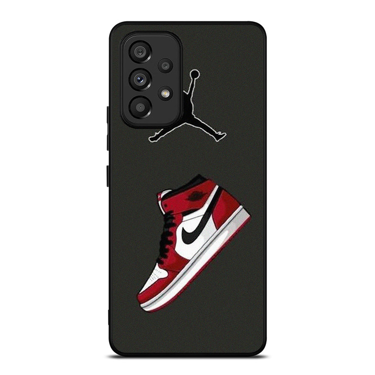 AIR JORDAN RED HIGH LOGO Samsung Galaxy A53 Case Cover AIR JORDAN RED HIGH LOGO Samsung Galaxy A53 Case Cover