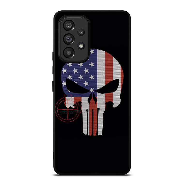 AMERICAN FLAG PUNISHER Samsung Galaxy A53 Case Cover