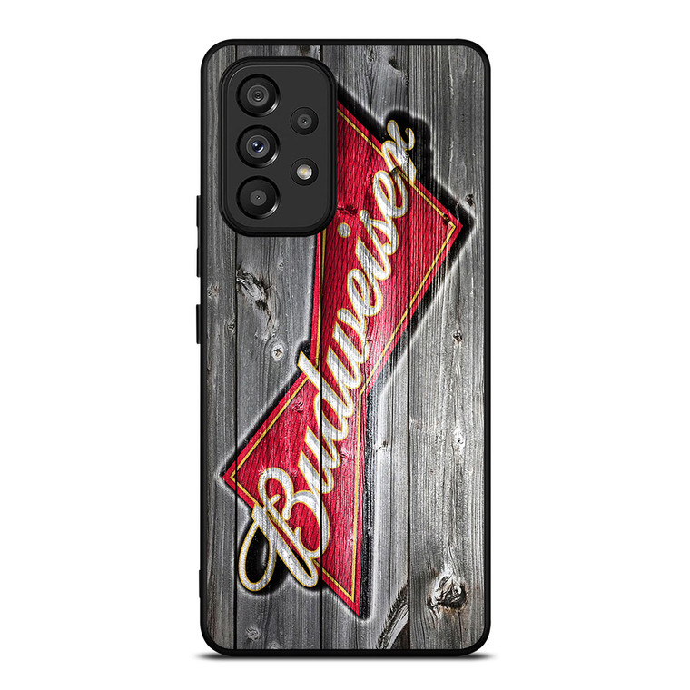 BUDWEISER BEER WOOD LOGO Samsung Galaxy A53 Case Cover