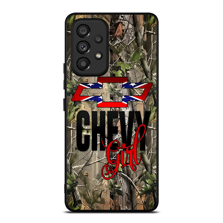CHEVY GIRL CHEVROLET REBEL CAMO LOGO Samsung Galaxy A53 Case Cover